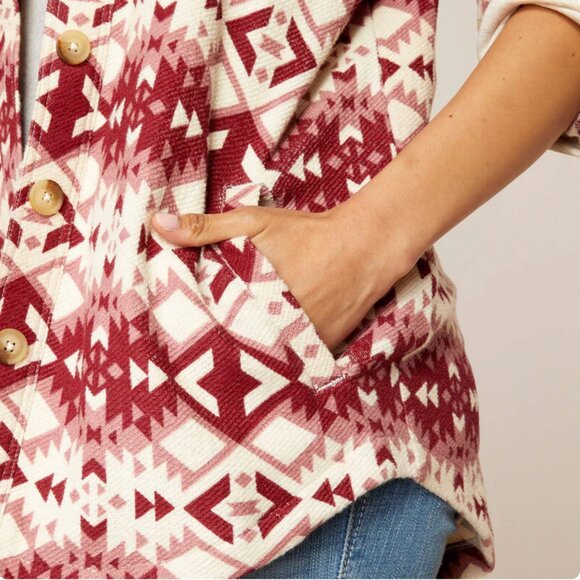 45. Small - ARIAT - Relaxed Fit Shacket Fillmore Shirt Jacket NEW $85 msrp - Picture 7 of 13